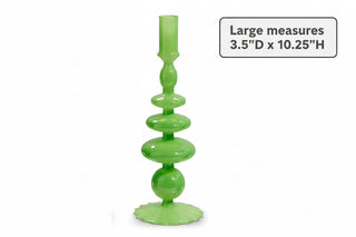 Green Candlestick Holder