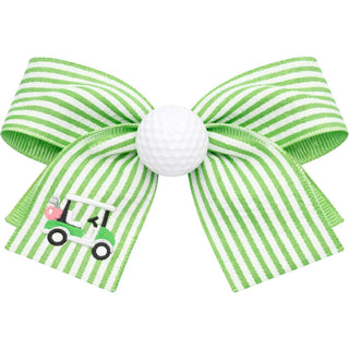 Green Golf Ball Hair Bow