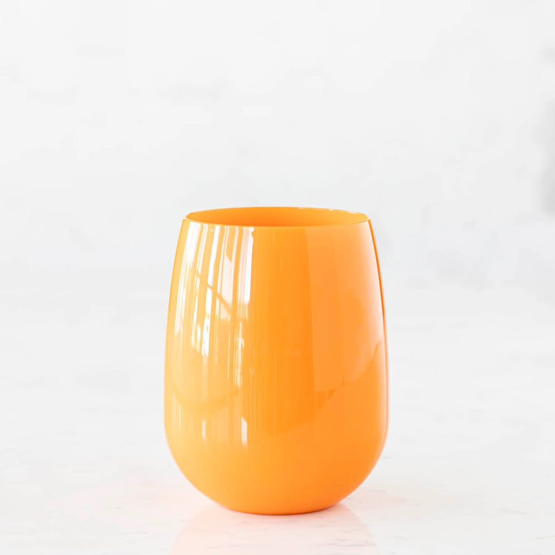 Orange Stemless Wine 12 oz - Personalization Included
