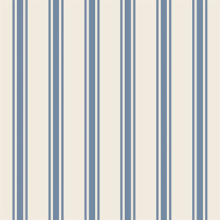 Cornflower Blue Linen Stripe Cocktail Napkin - J.A. Whitney