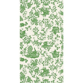 Green Regal Peacock Guest Napkin