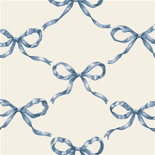 Heirloom Blue Bow Cocktail Napkin