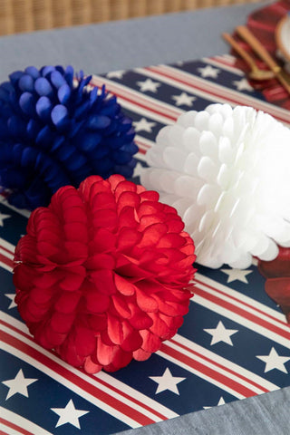 Patriotic Ruffled Balls - Set of 3 - J.A. Whitney