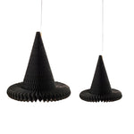 Black Sm & Med Witch Hat Set