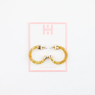 Mini Gold Glitter Hoops - J.A. Whitney