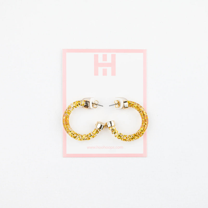 Mini Gold Glitter Hoops