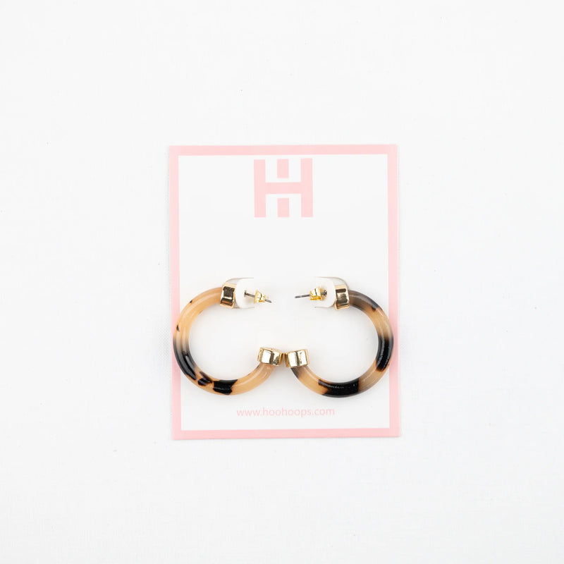Mini Tortoise Shell Hoops