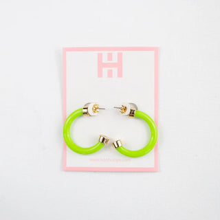 Mini Lime Green Hoops - J.A. Whitney