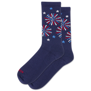 Navy Fireworks - Men's Crew Socks - J.A. Whitney