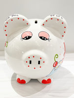 Hand-Painted Personalized Piggy Bank - Ice Cream