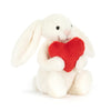 Bashful Red Love Heart Bunny Little