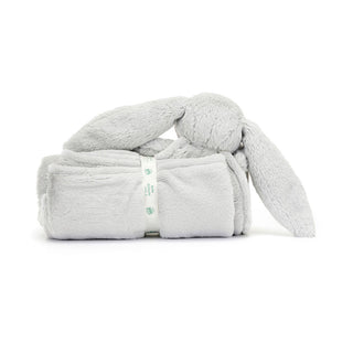 Bashful Silver Bunny Blankie (Personalization Included) - J.A. Whitney