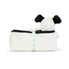 Bashful Black & Cream Puppy Blankie (Personalization Available)
