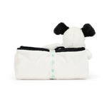 Bashful Black & Cream Puppy Blankie (Personalization Available)