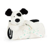 Bashful Black & Cream Puppy Blankie (Personalization Available)