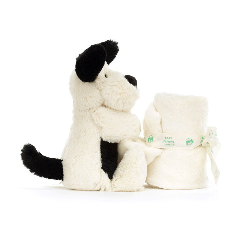 Bashful Black & Cream Puppy Soother (Personalization Available)