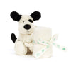 Bashful Black & Cream Puppy Soother (Personalization Available)