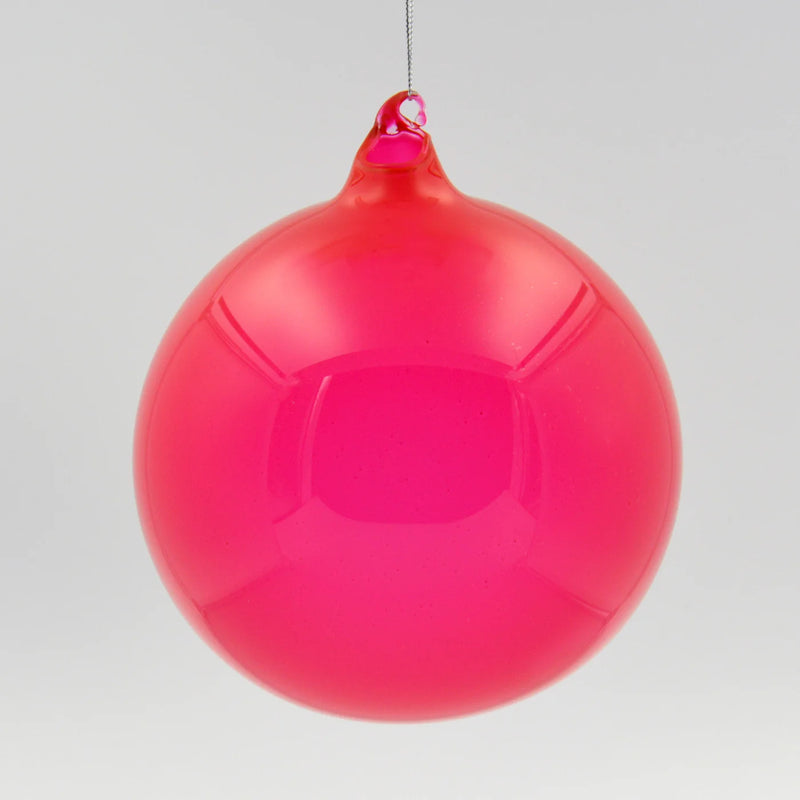 150MM Candy Red Bubblegum Glass Ball Ornament