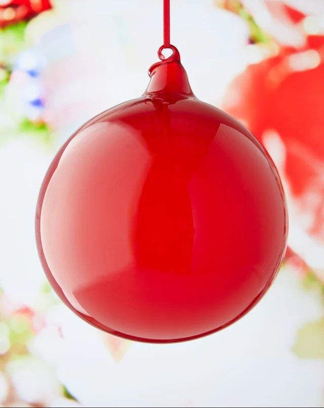 150MM Classic Red Bubblegum Glass Ball Ornament