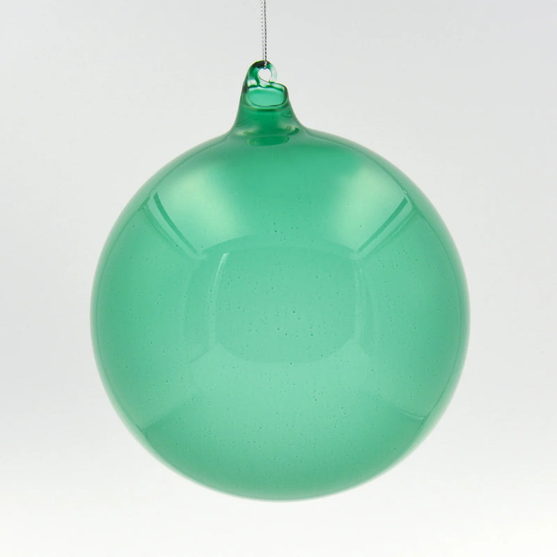 150MM Eucalyptus Green Bubblegum Ball Glass Ornament