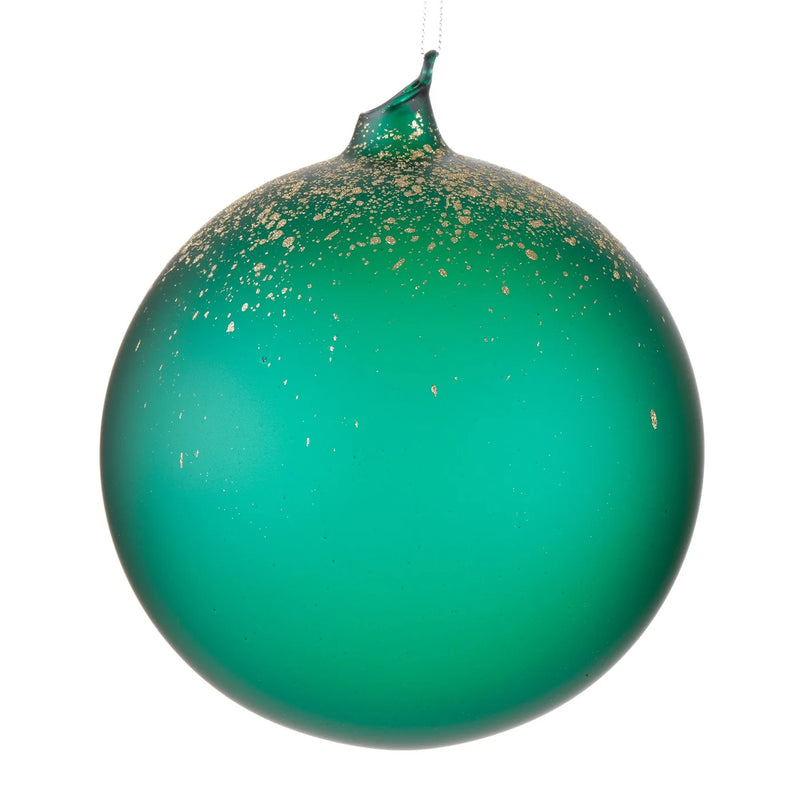 150MM Emerald Transparent Glass Ball Ornament