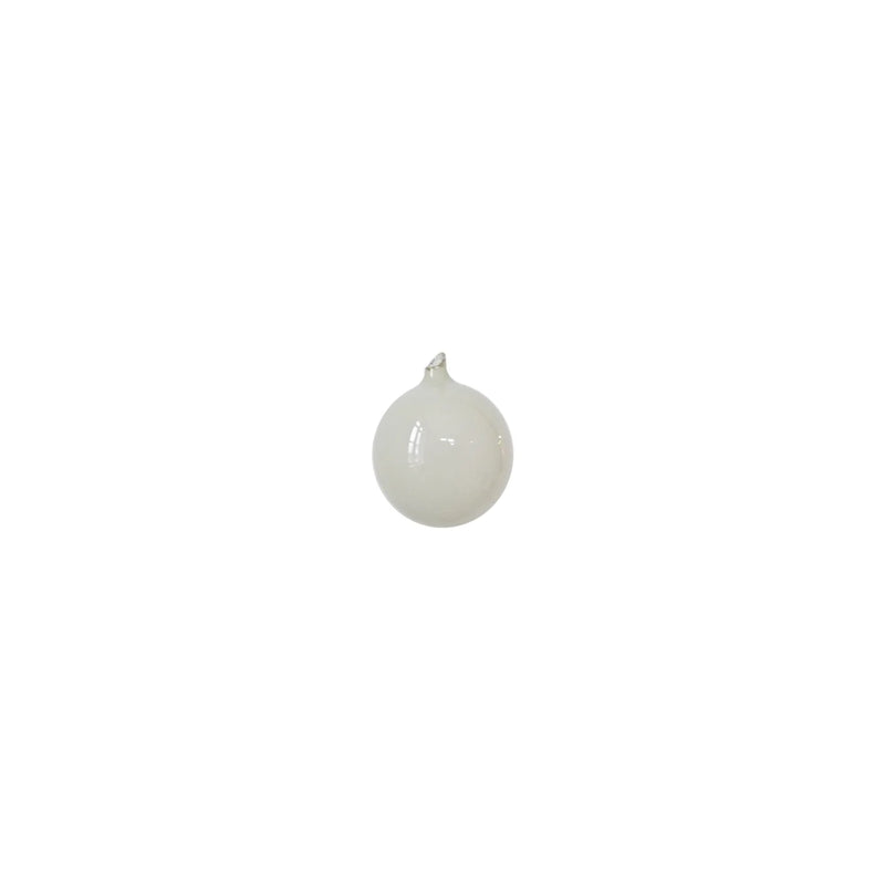 100MM White Bubblegum Glass Ball Ornament