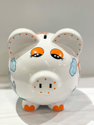 Hand-Painted Personalized Piggy Bank - Jungle Animals