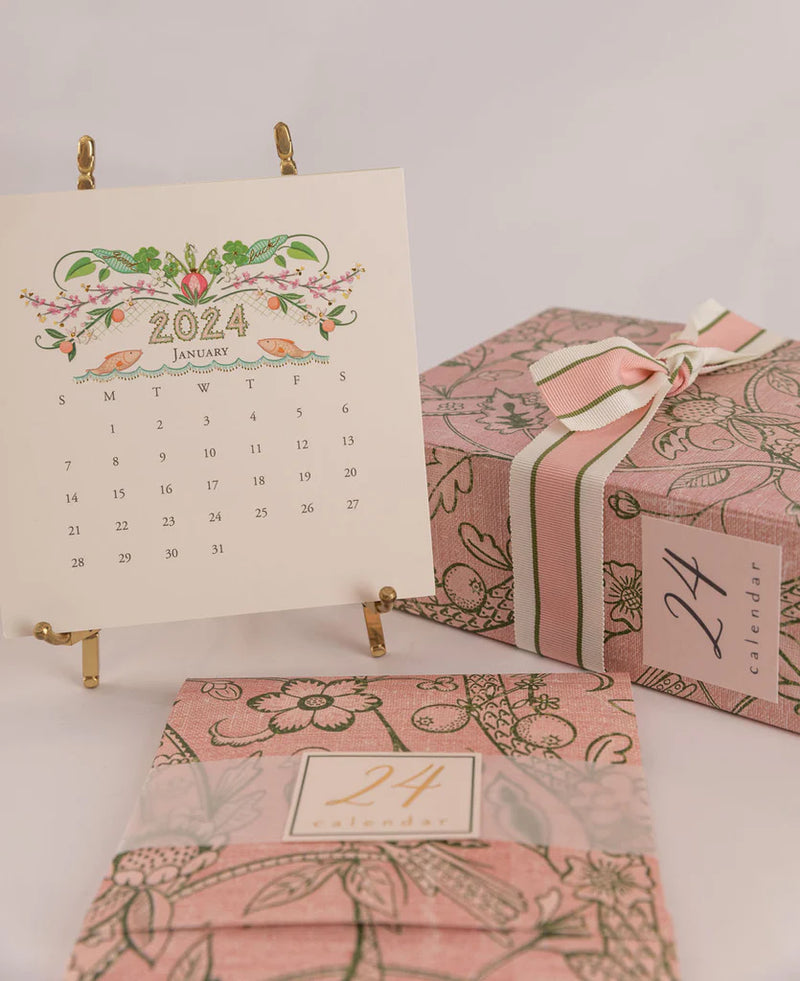 2024 Karen Adams Desk Calendar - Gold