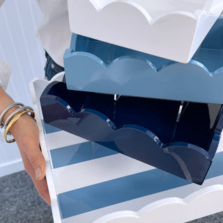Navy Guest Towel Holder - J.A. Whitney