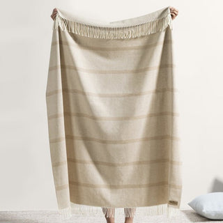 Dune Montauk Stripe Herringbone Throw (Personalization Included) - J.A. Whitney