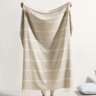 Dune Montauk Stripe Herringbone Throw (Personalization Included) - J.A. Whitney