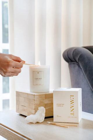 Fresh Linen 8 oz White Candle - J.A. Whitney