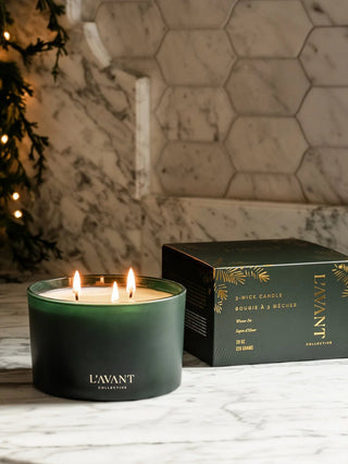 Winter Fir 3 Wick Candle - J.A. Whitney