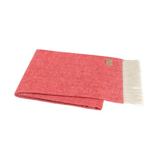 Red Poppy Herringbone Throw (Personalization Included)