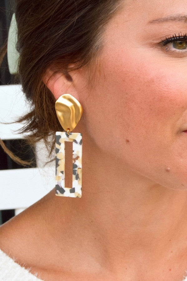 Neutral Marble Leighton Earrings