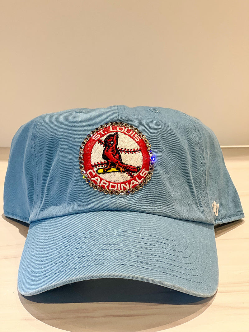 Light Blue St. Louis Cardinals Bling Baseball Hat