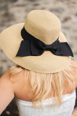 Julie Hat - Packable Straw Hat w/ Bow - J.A. Whitney