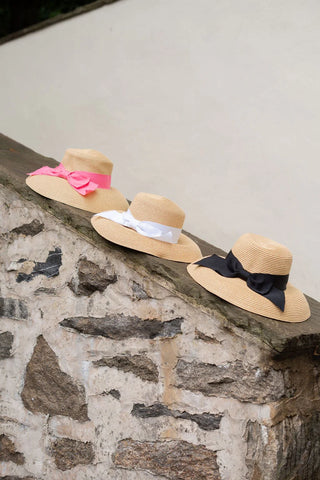 Julie Hat - Packable Straw Hat w/ Bow