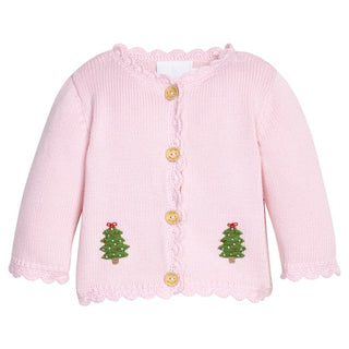 Little English Holly Days Crochet Cardigan