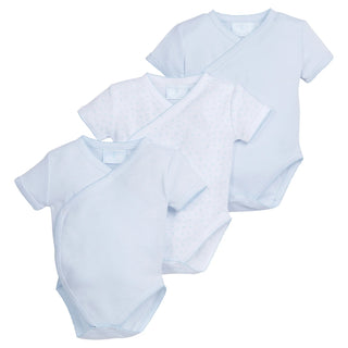Little English Set of 3 Onesies - Light Blue