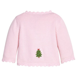 Little English Holly Days Crochet Cardigan