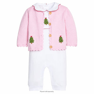 Little English Holly Days Crochet Cardigan