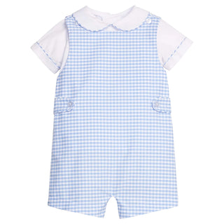 Little English Vintage Button Tab John John Set - Mayfair Gingham