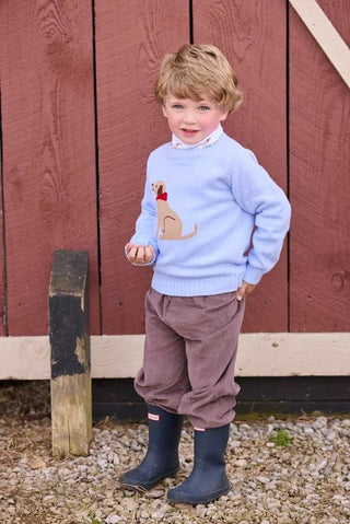 Little English Seated Lab Intarsia Sweater - J.A. Whitney
