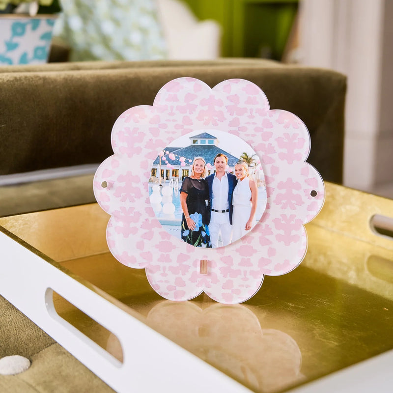 Chintz Rose Acrylic Round Picture Frame