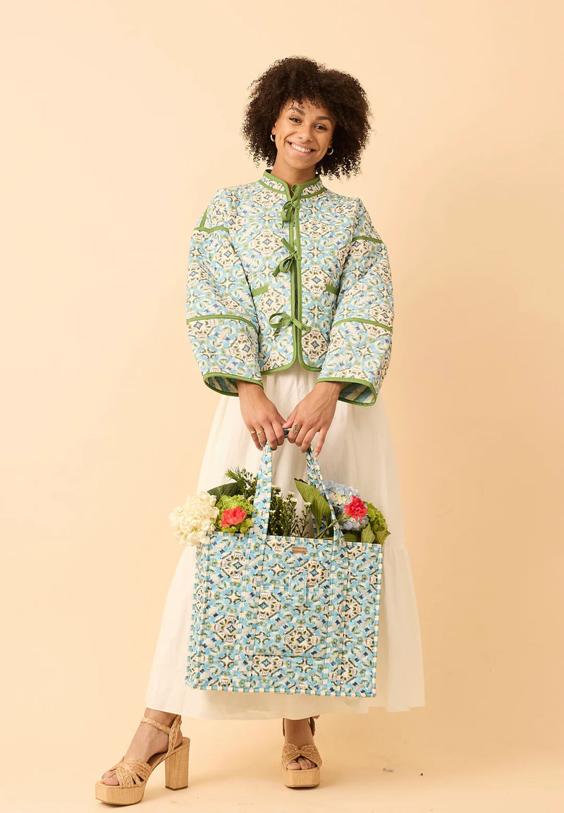 English Tile Brooks Avenue Quilted Tote