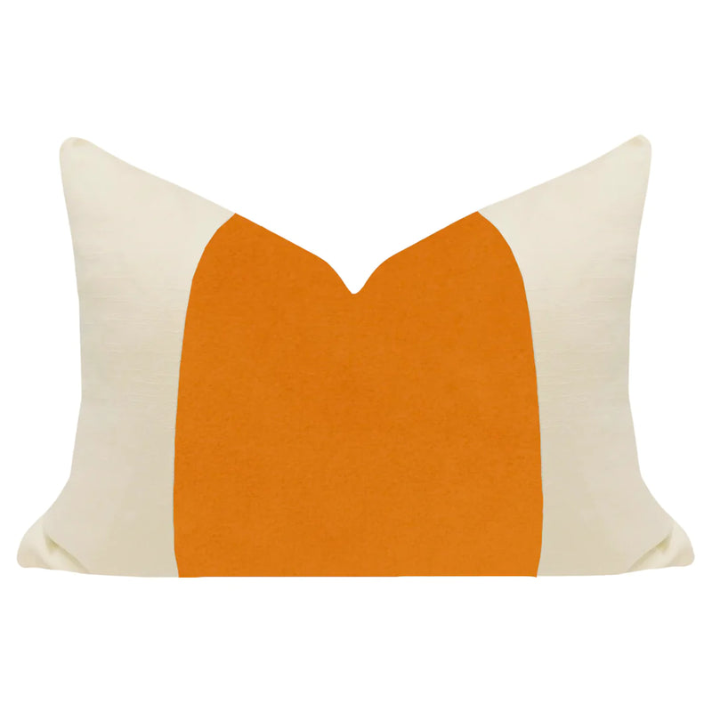 Orange 14x20 Velvet Panel Pillow
