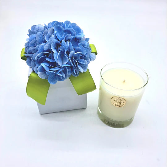 14 oz Blue Hydrangea Flower Box Candle