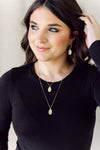 Romans 5:8 22" Petite Oval Cross Pendant Necklace