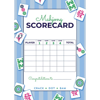 Mahjong tiles scorecard 5x7 notepad by WH Hostess